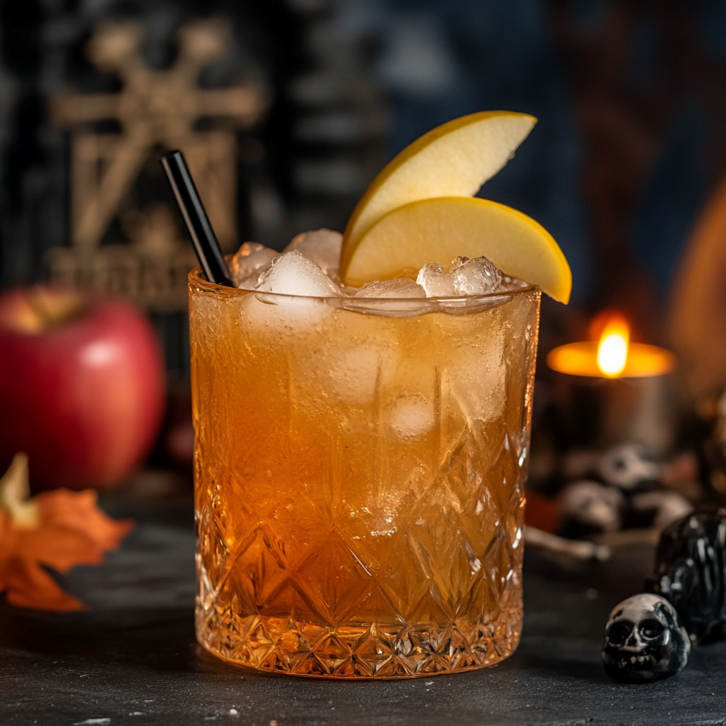 apple cider bourbon fizz