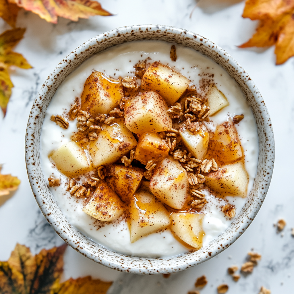 apple cinnamon yogurt bowl