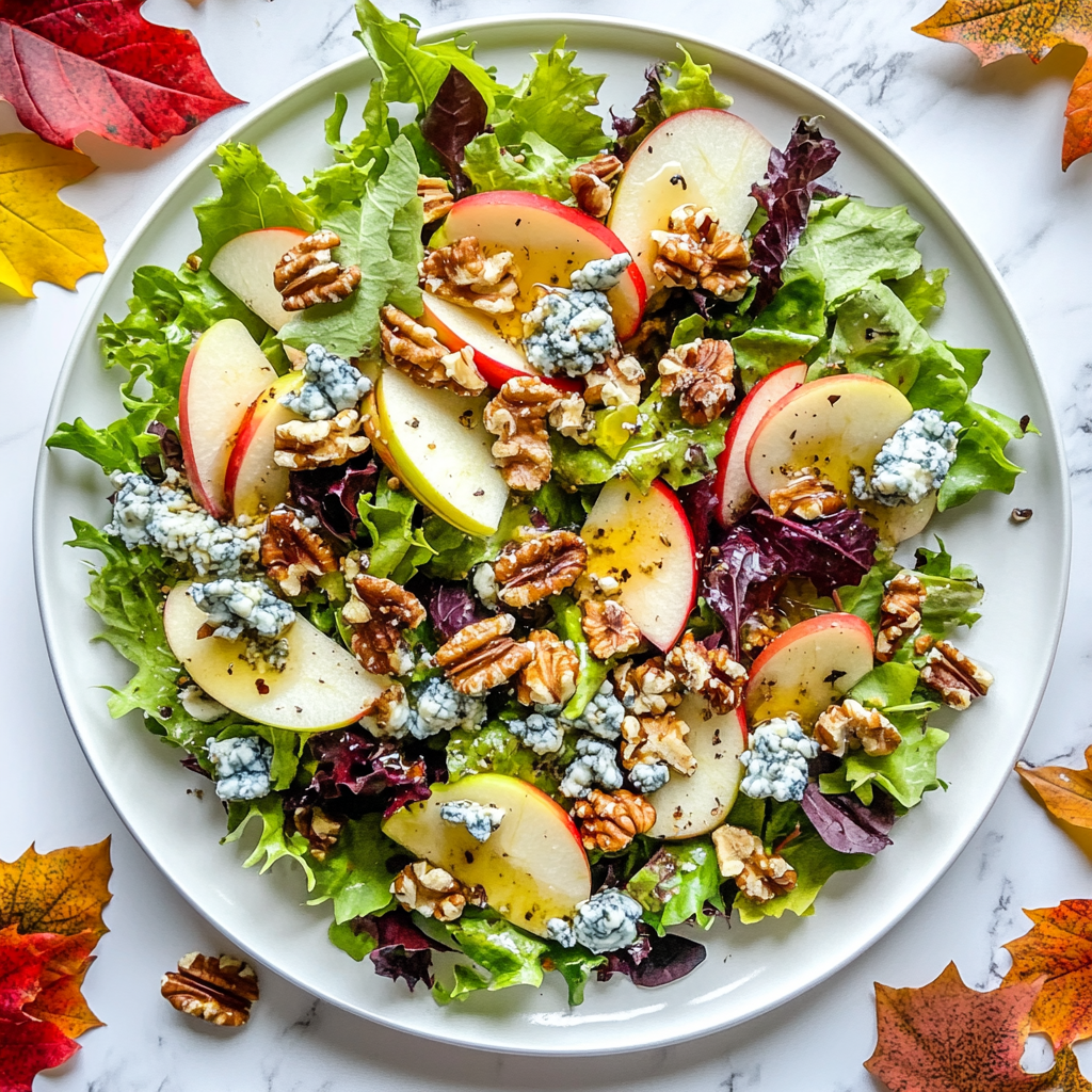 autumn apple walnut salad