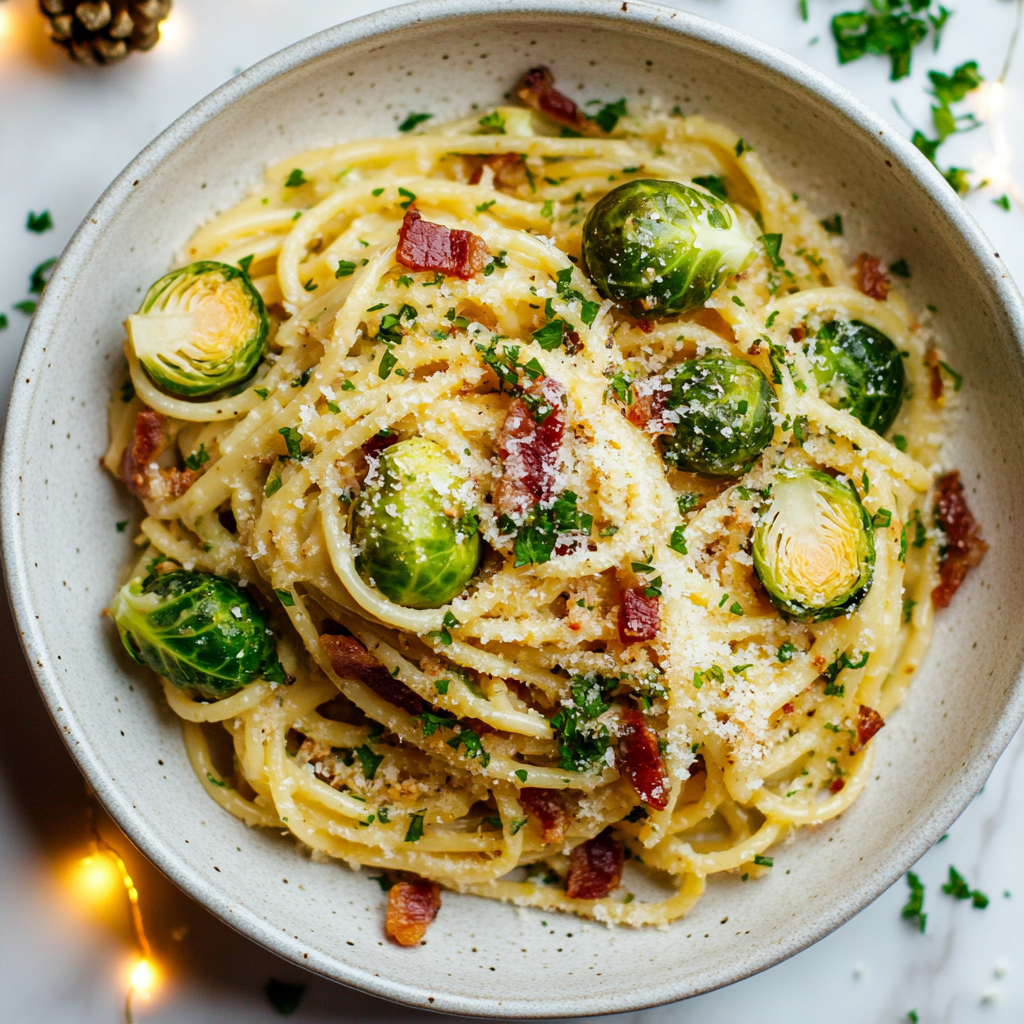 bacon and sprouts carbonara