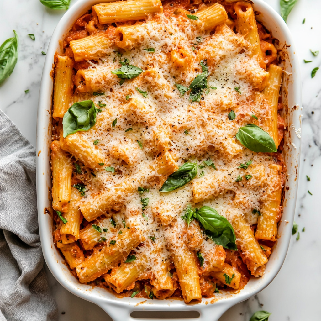 baked ziti with cottage cheese