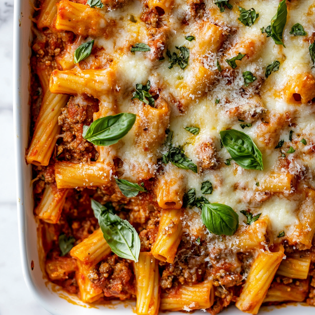 baked ziti with sausage and ricotta