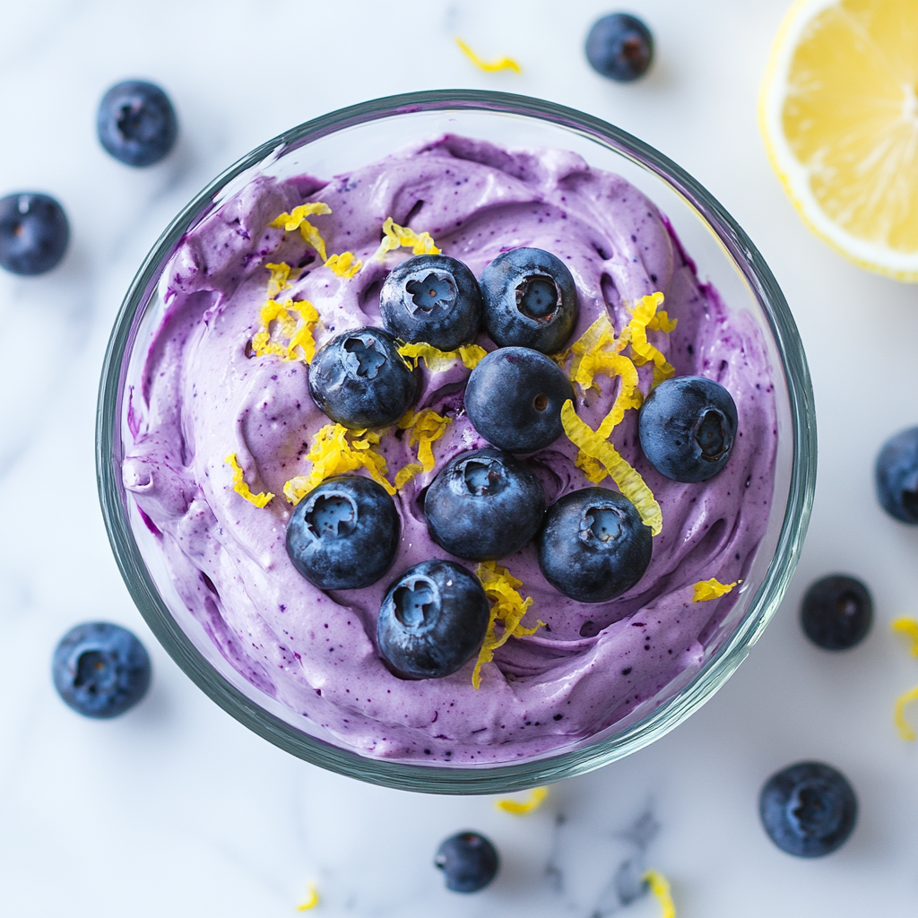 blueberry cottage cheese mousse