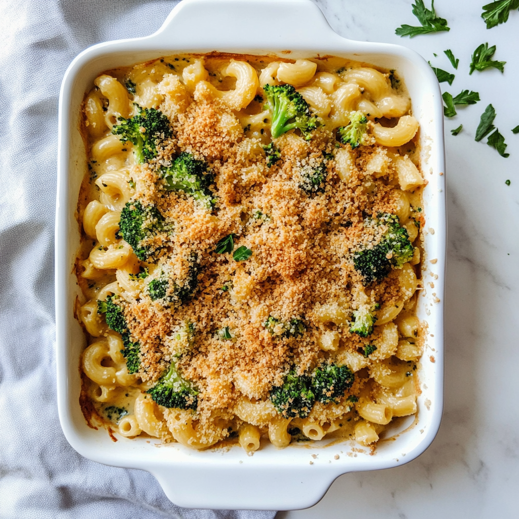 broccoli and cheddar pasta bake