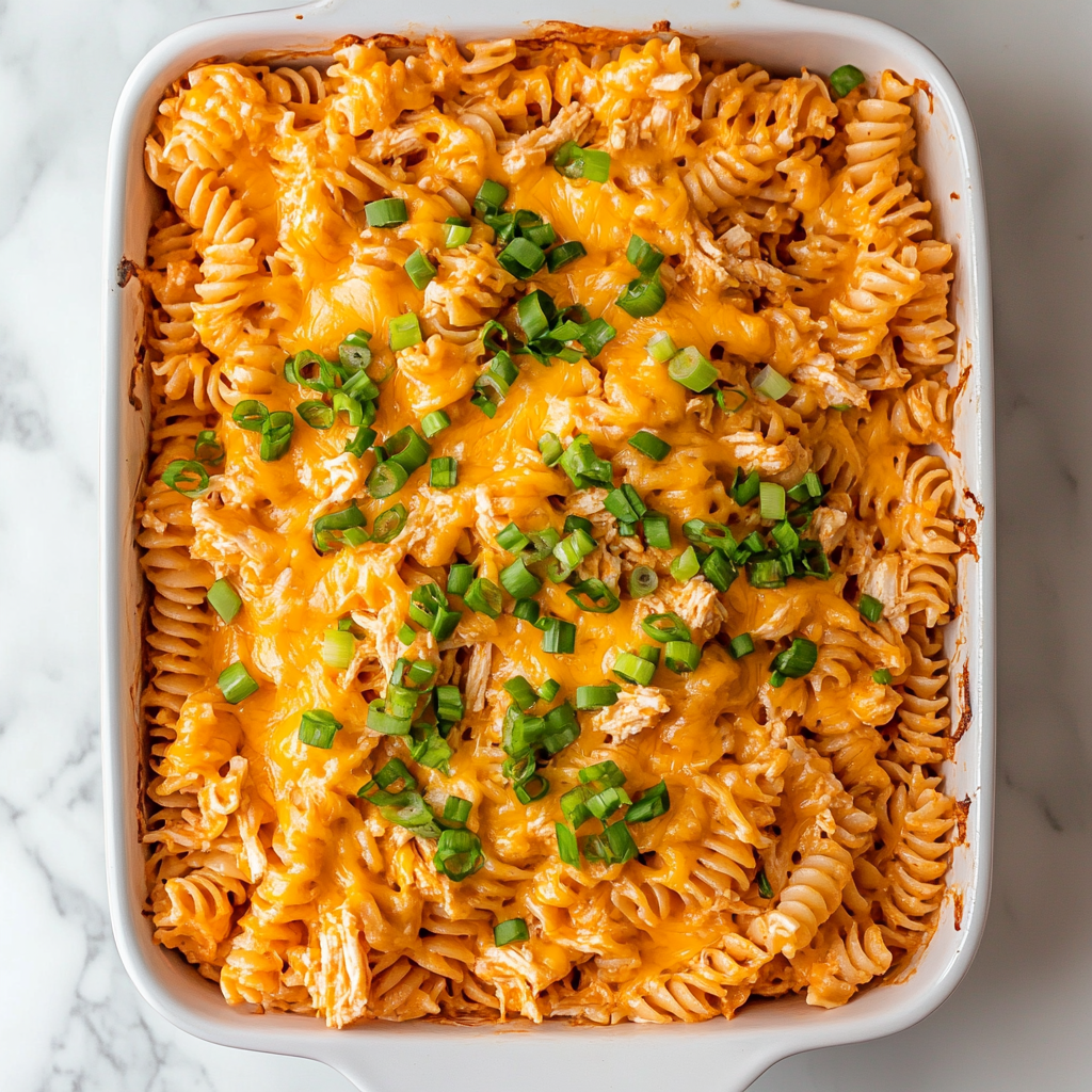 buffalo chicken cottage cheese pasta bake