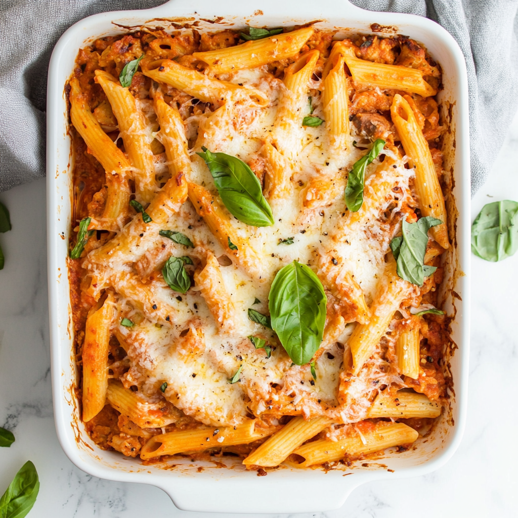 cottage cheese and tomato pasta bake