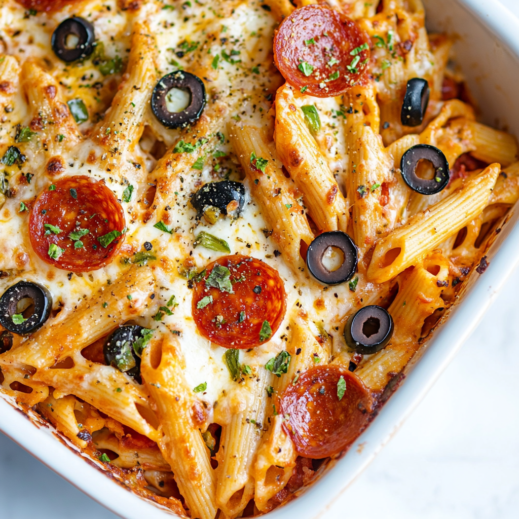 cottage cheese pizza pasta bake