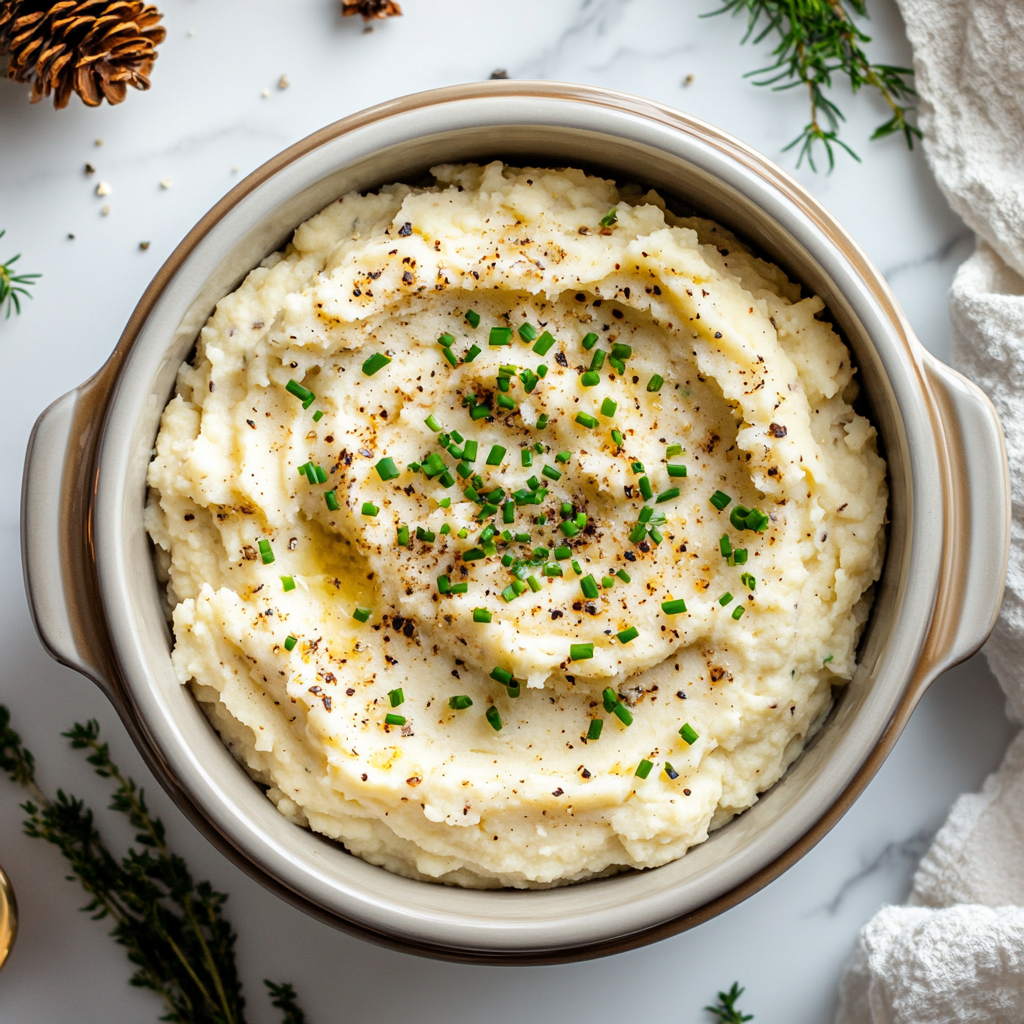 crockpot garlic mashed cauliflower