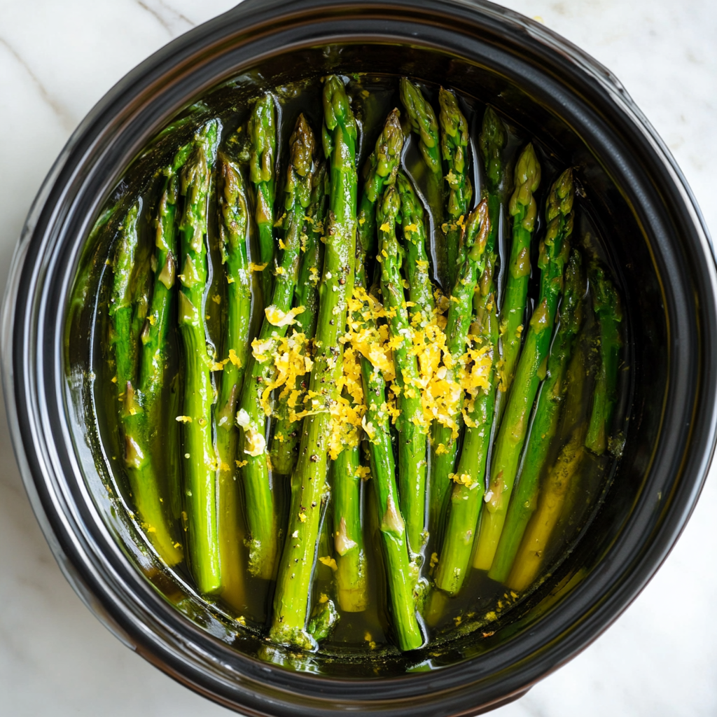 crockpot lemon garlic asparagus