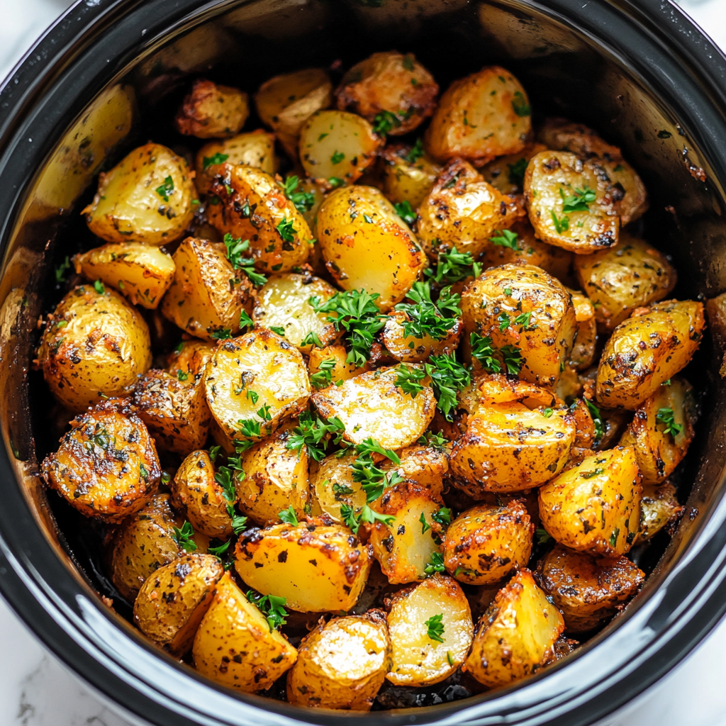 crockpot parmesan roasted potatoes