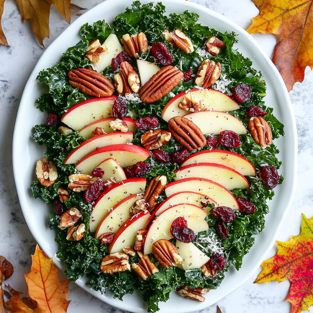 fall kale and apple salad