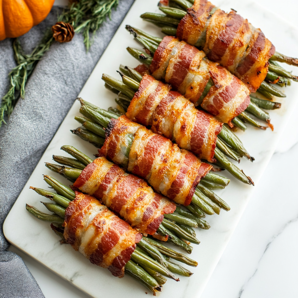 keto bacon wrapped green beans