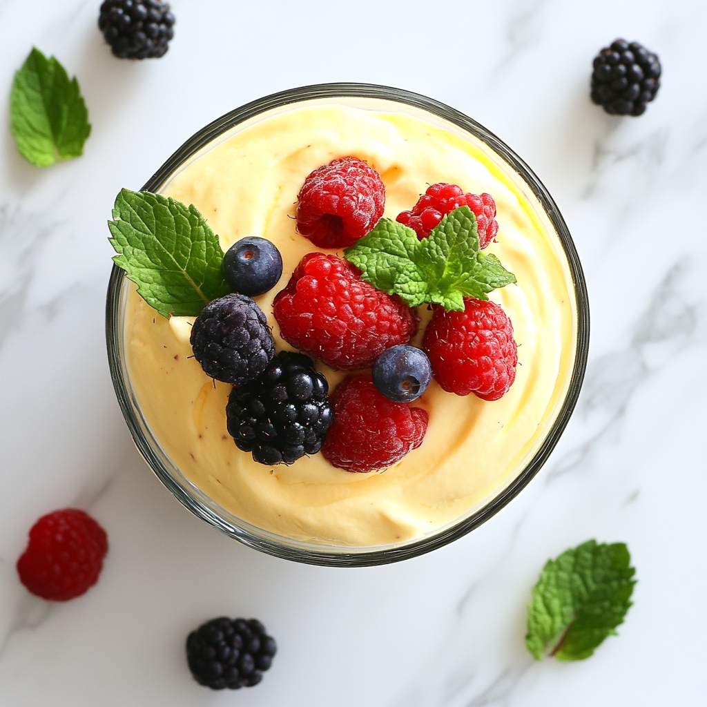 lemon cottage cheese mousse