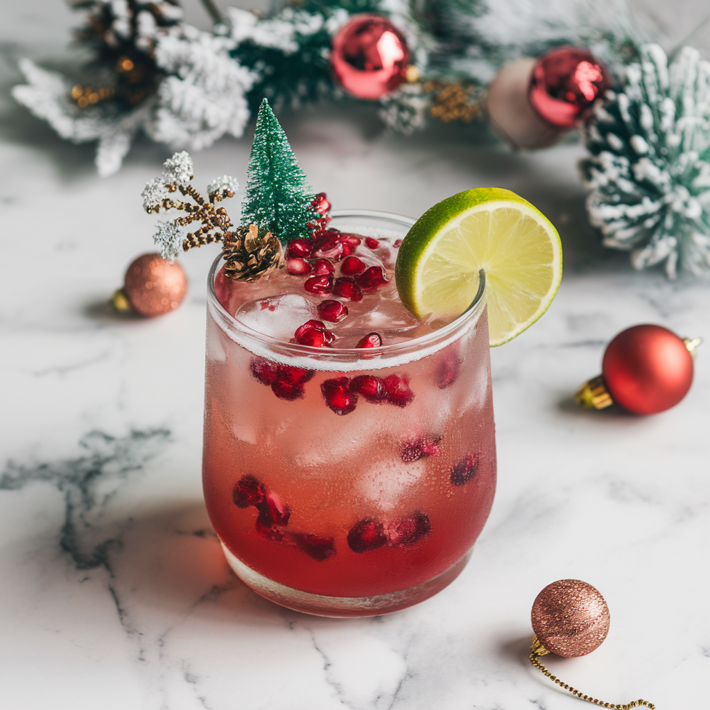 pomegranate vodka sparkler