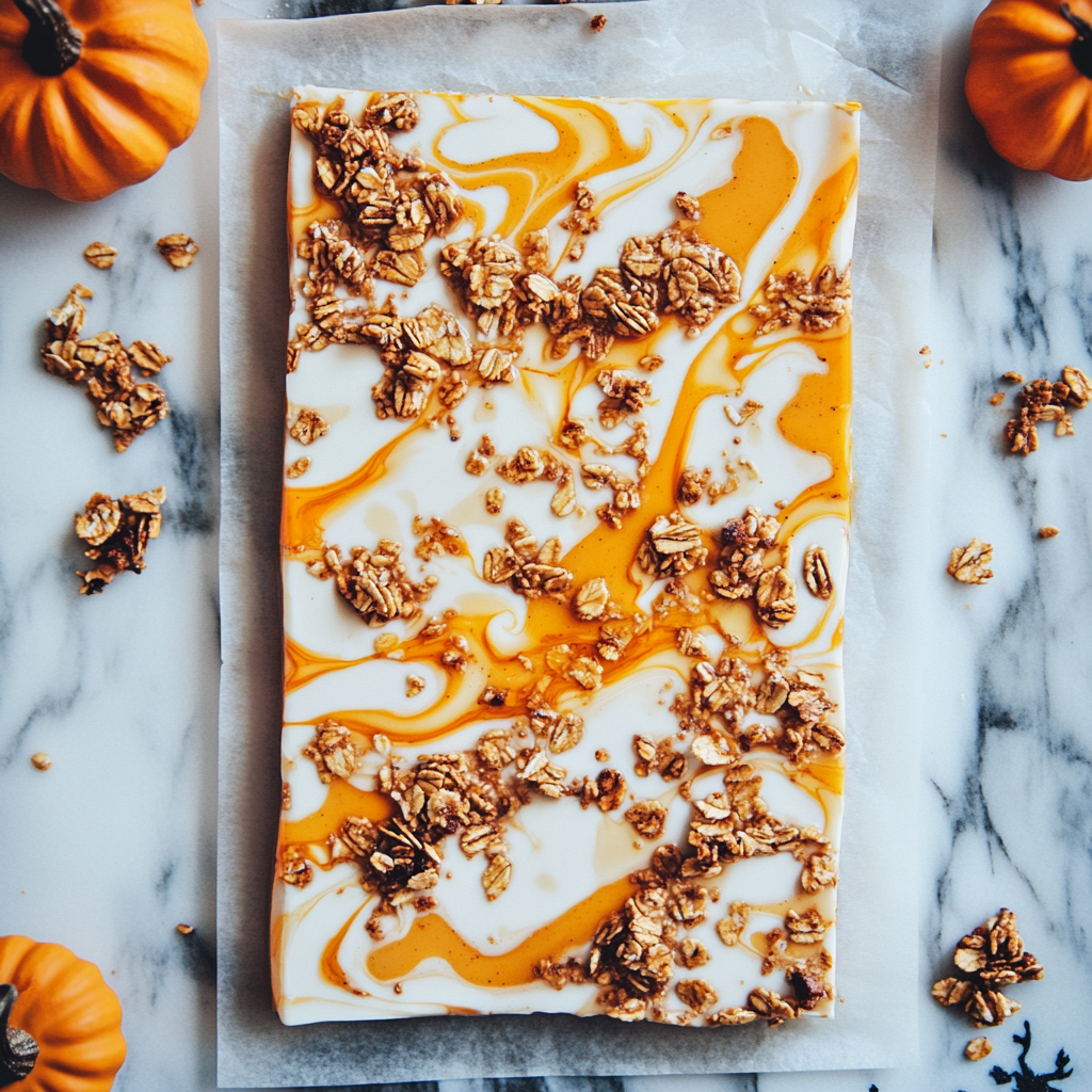 pumpkin spice yogurt bark