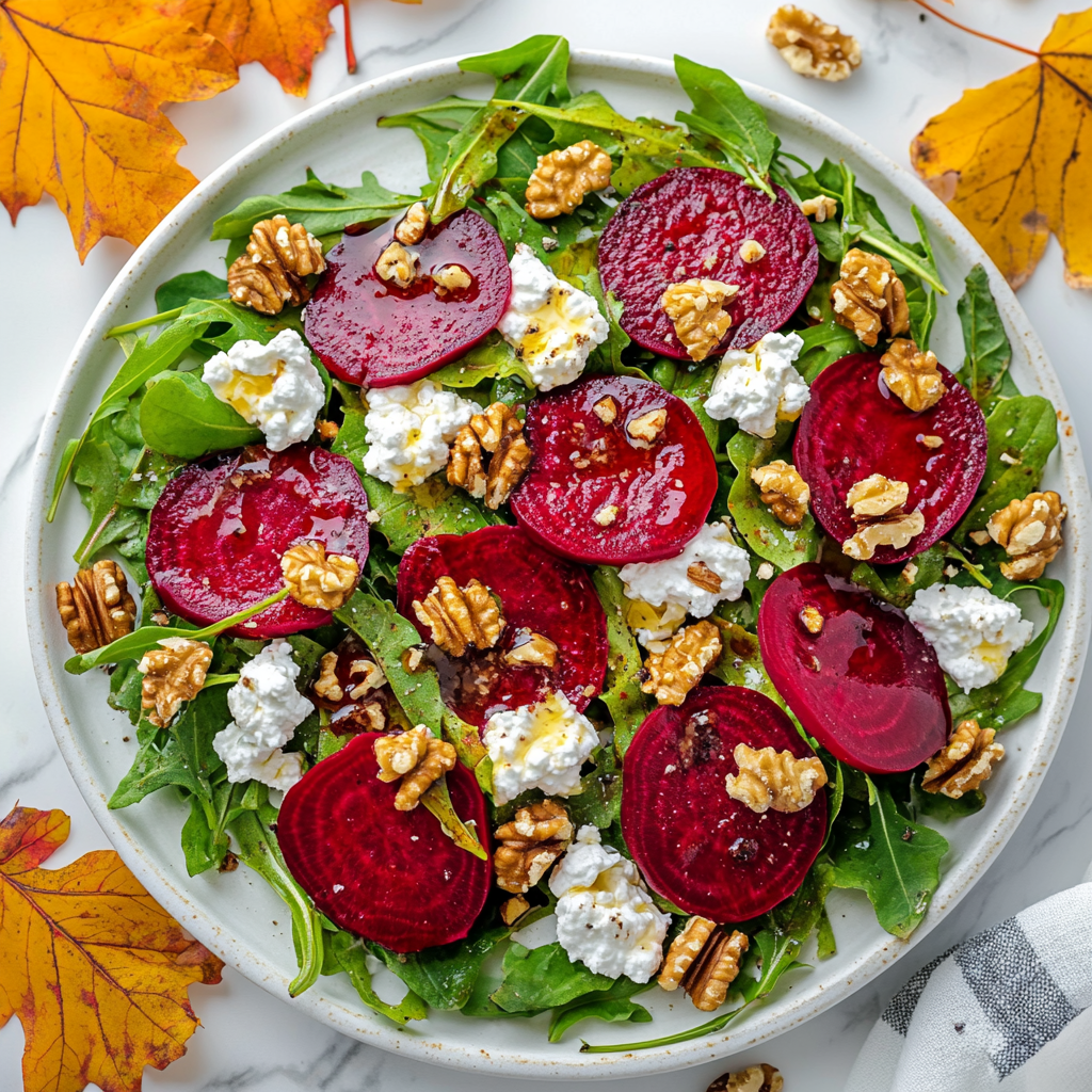 roasted beet and goat cheese salad