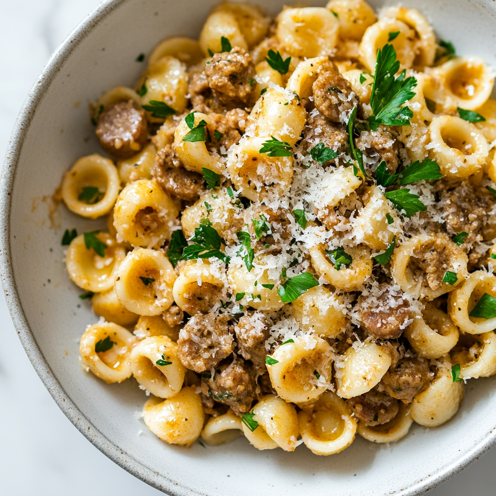 sausage and fennel orecchiette