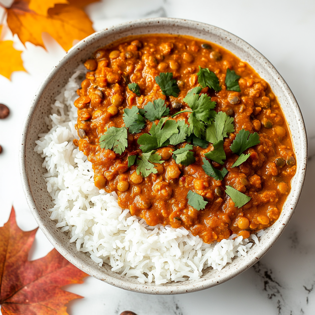 spicy lentil coconut curry