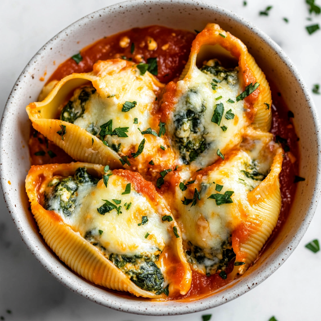 spinach and artichoke stuffed shells