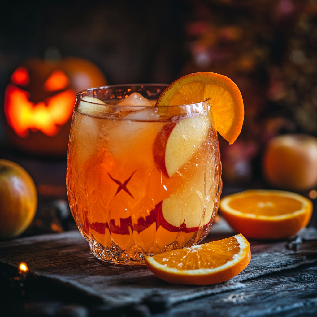 spooky apple cider punch