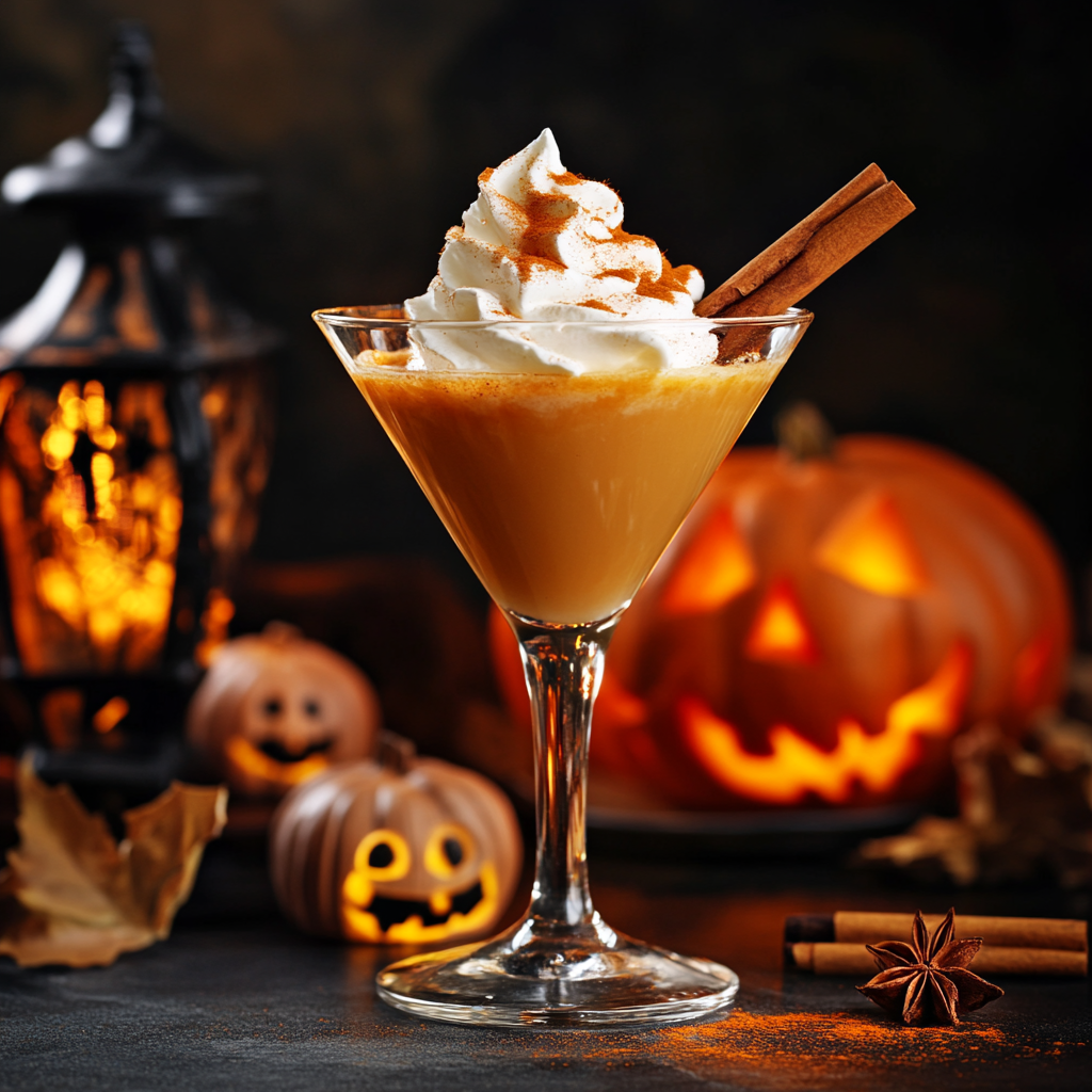 spooky pumpkin spice martini