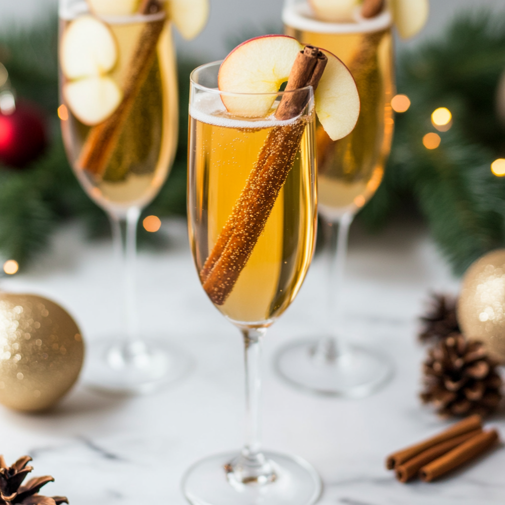 apple cider champagne cocktail