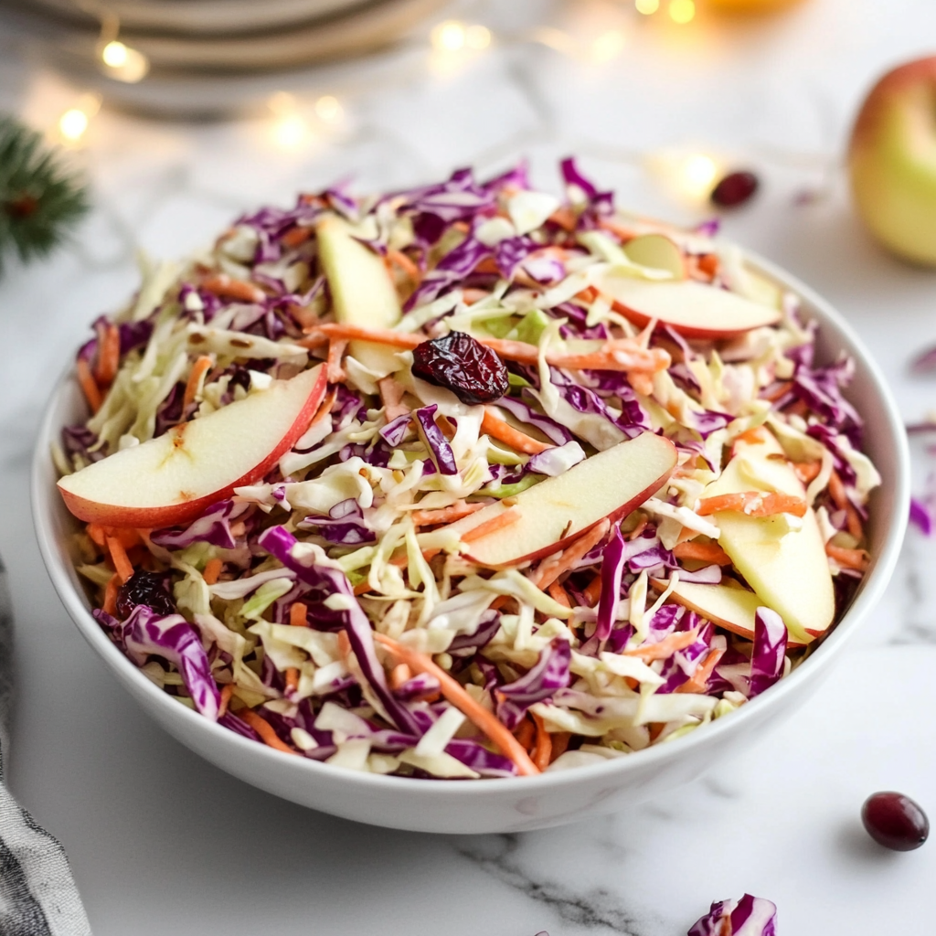 apple cranberry thanksgiving coleslaw