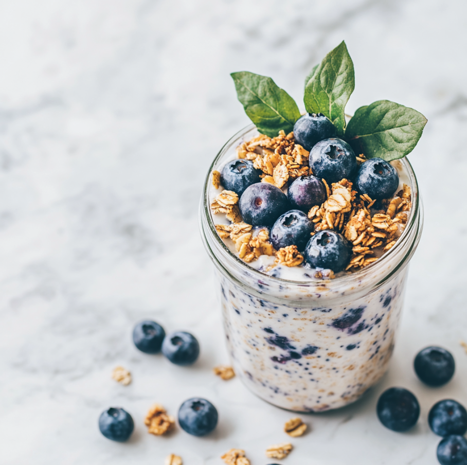 blueberry pie overnight oats