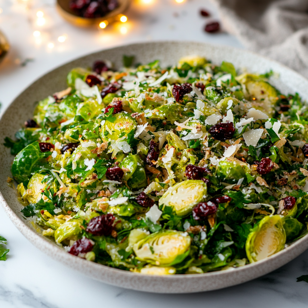 brussels sprout salad with cranberries