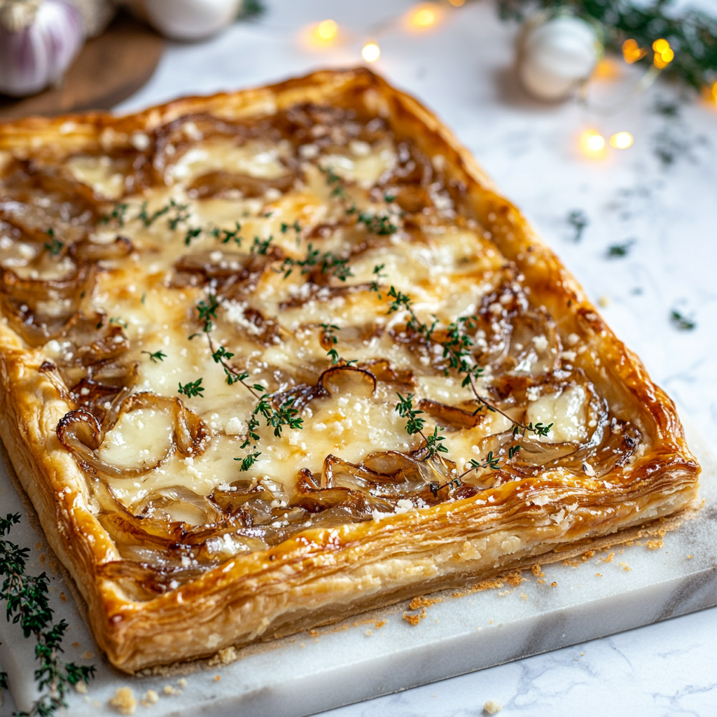 caramelized onion tart for thanksgiving