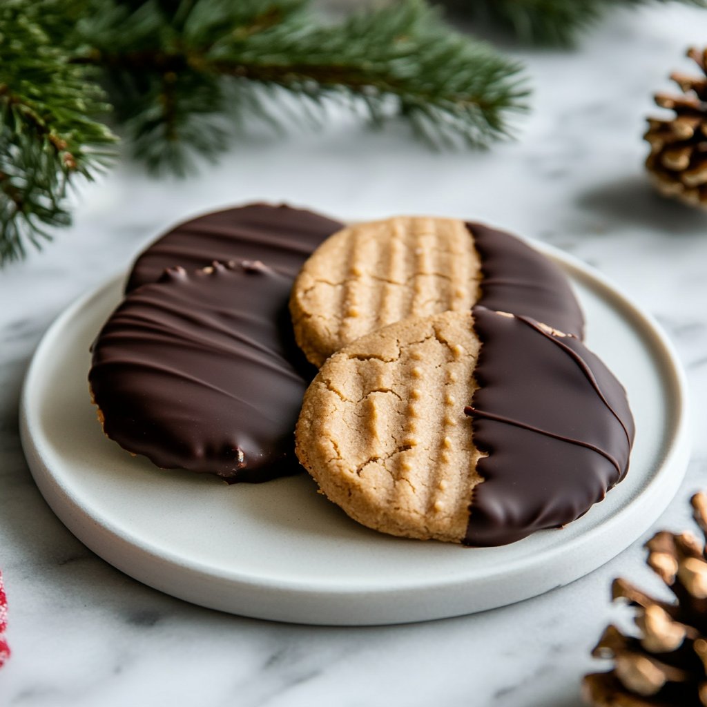 chocolate covered peanut butter cookies