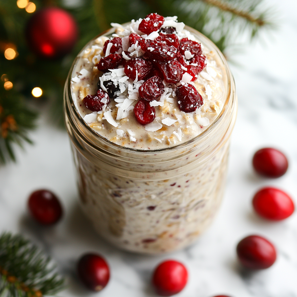 coconut cranberry overnight oats