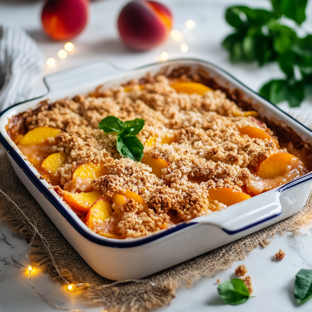 peach crumble