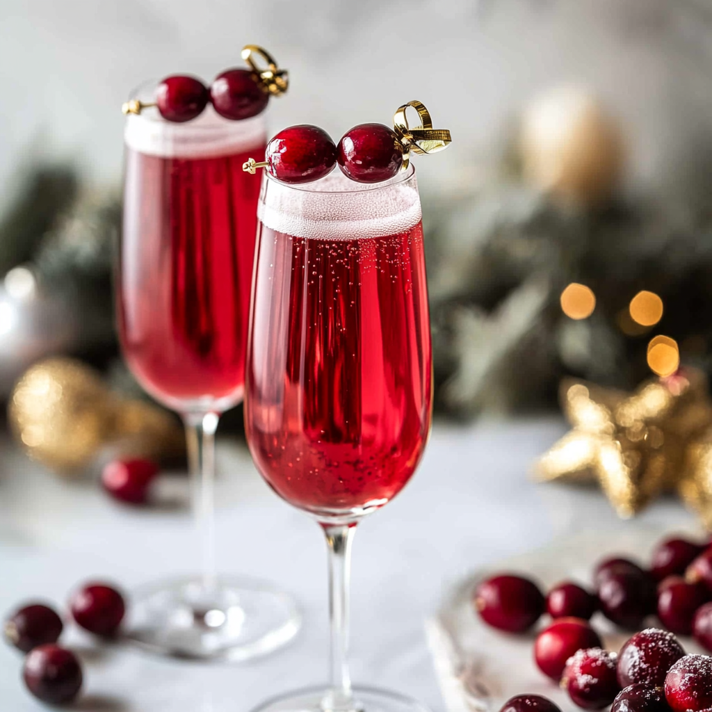 cranberry ginger champagne cocktail