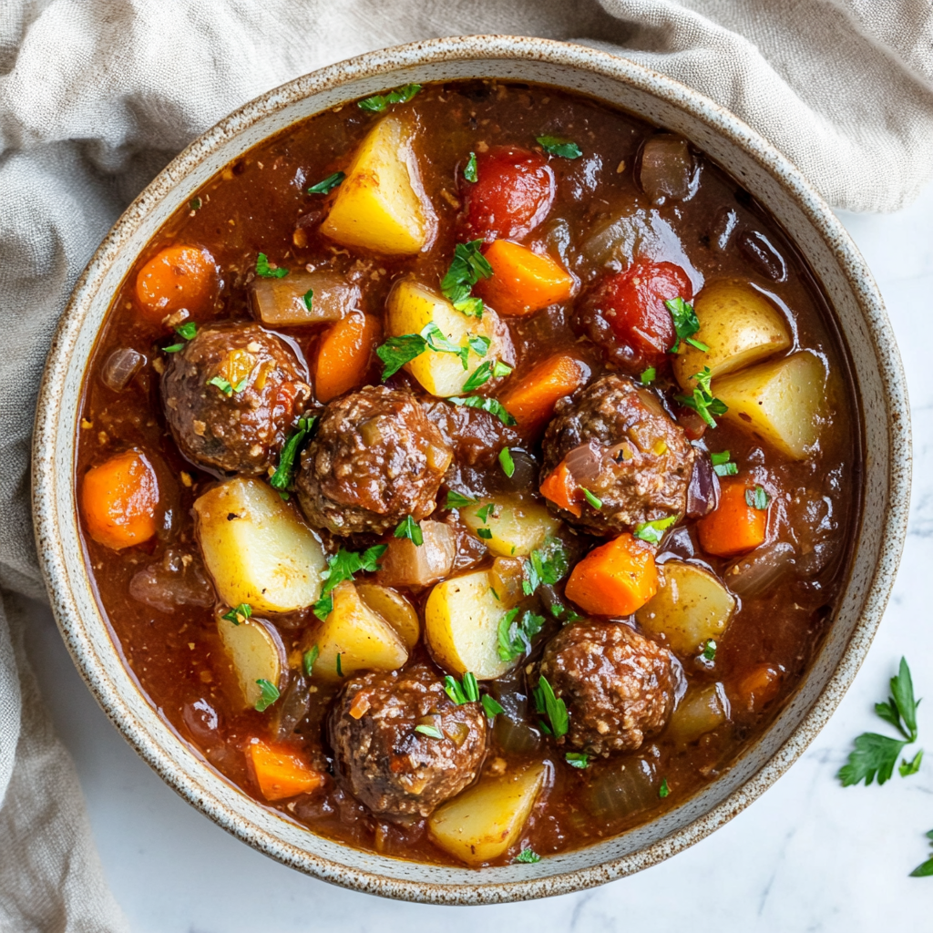 crockpot meatball stew