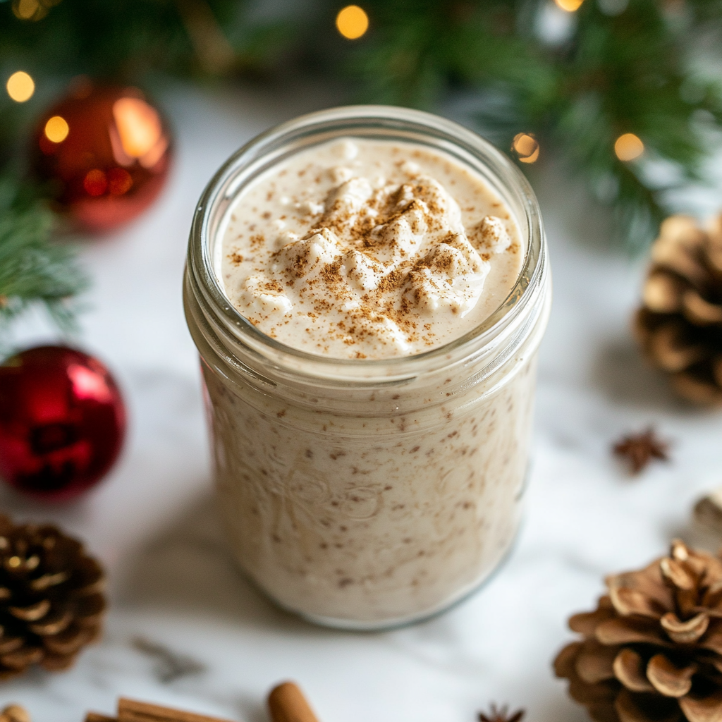 eggnog overnight oats