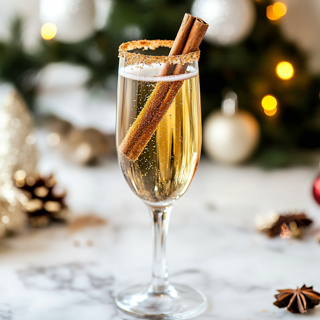 gingerbread champagne cocktail