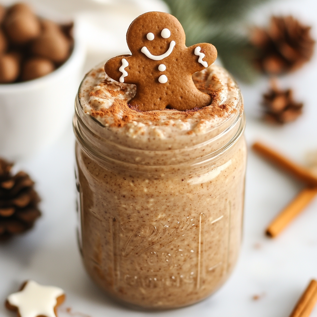 gingerbread cookie overnight oats