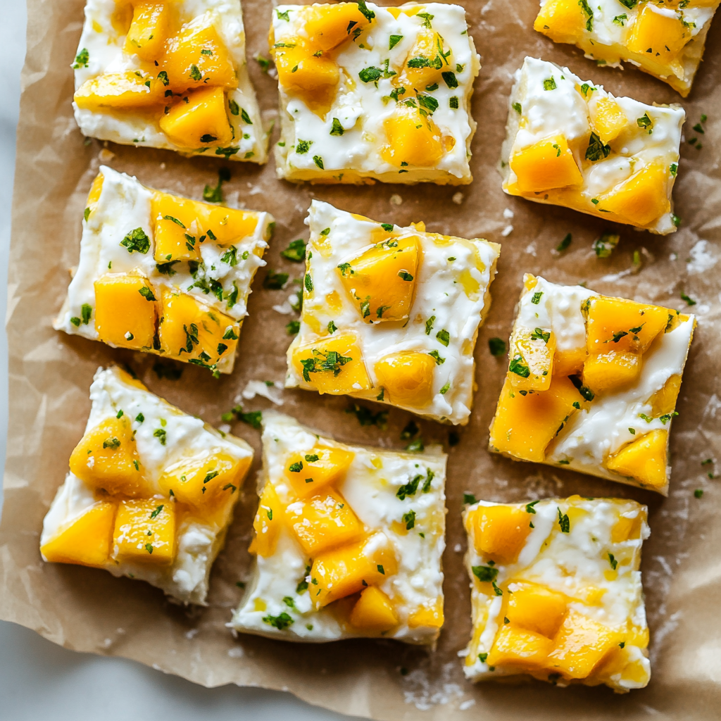 mango lime cottage cheese bark