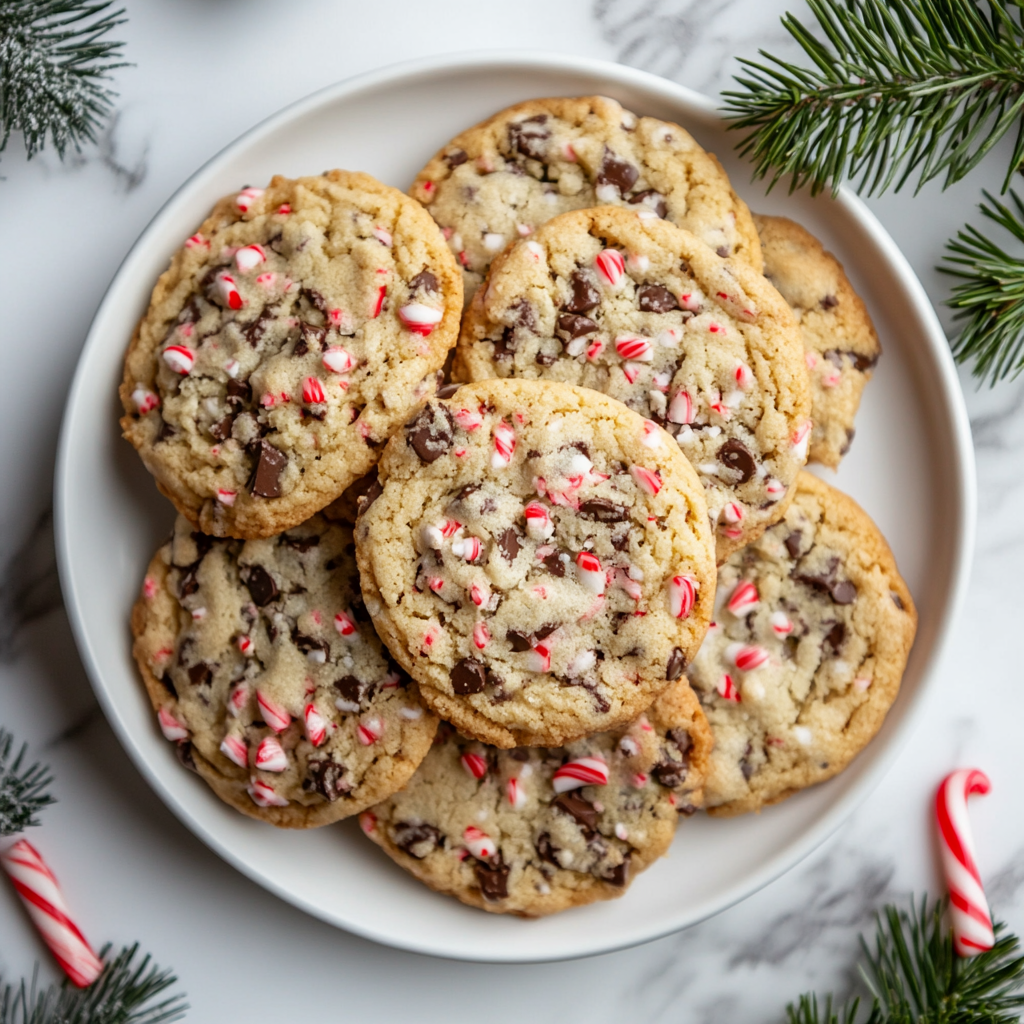 peppermint chocolate chip cookies