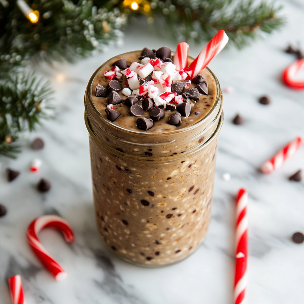 peppermint mocha overnight oats