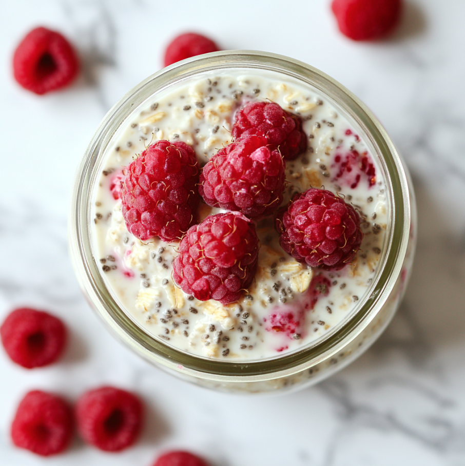 raspberry overnight oats