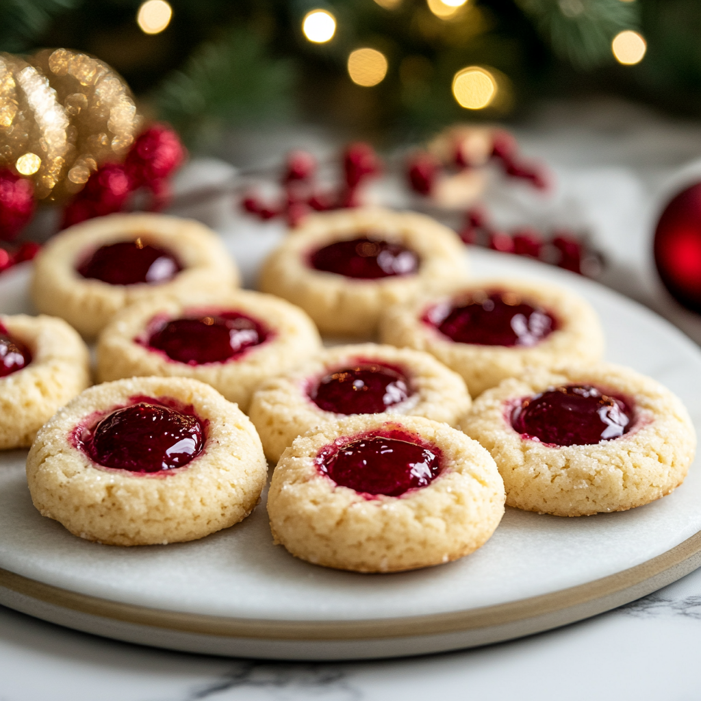 raspberry thumbprint cookies