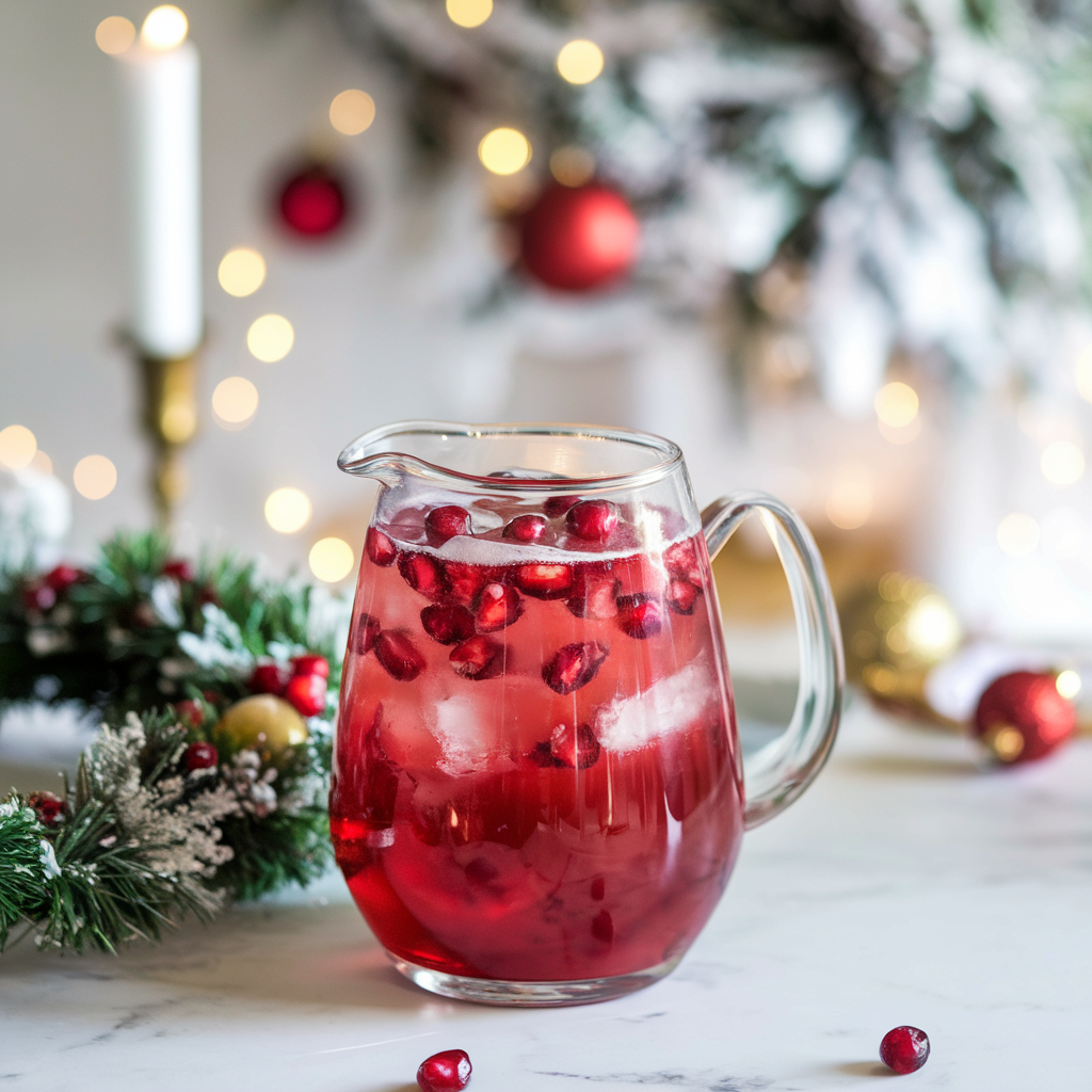 sparkling cranberry pomegranate punch