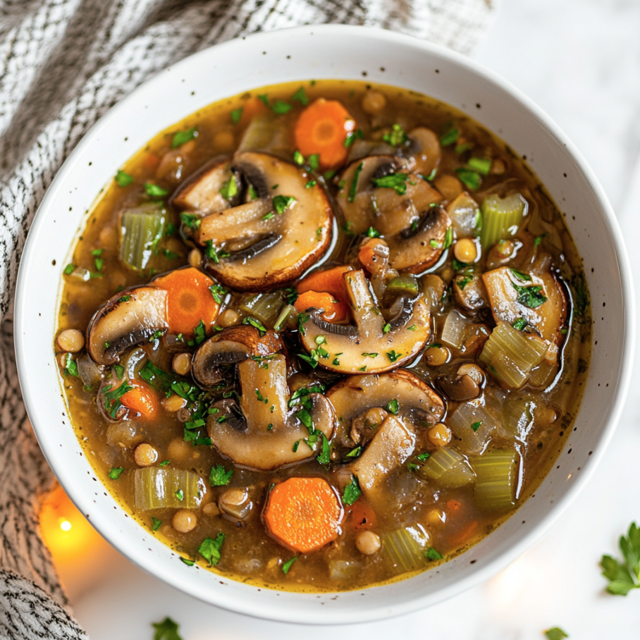 lentil mushroom stew