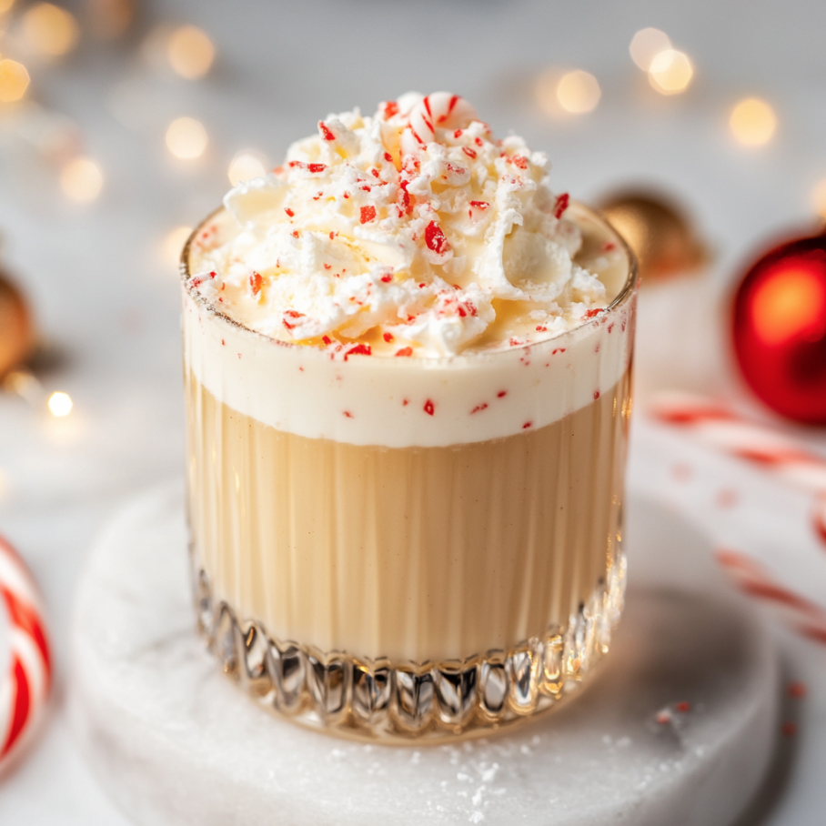 peppermint eggnog cocktail