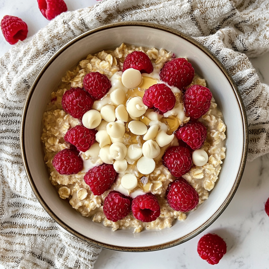 raspberry white chocolate oatmeal