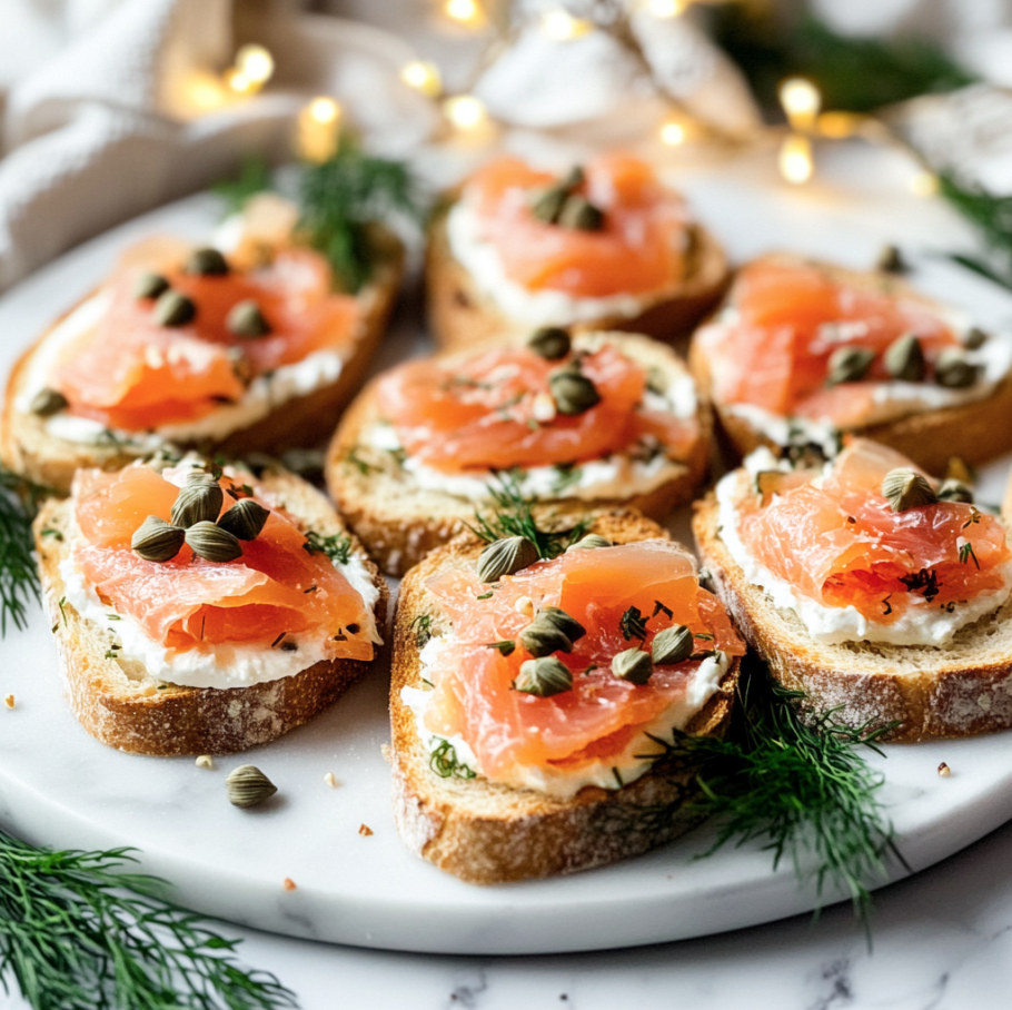 smoked salmon crostini