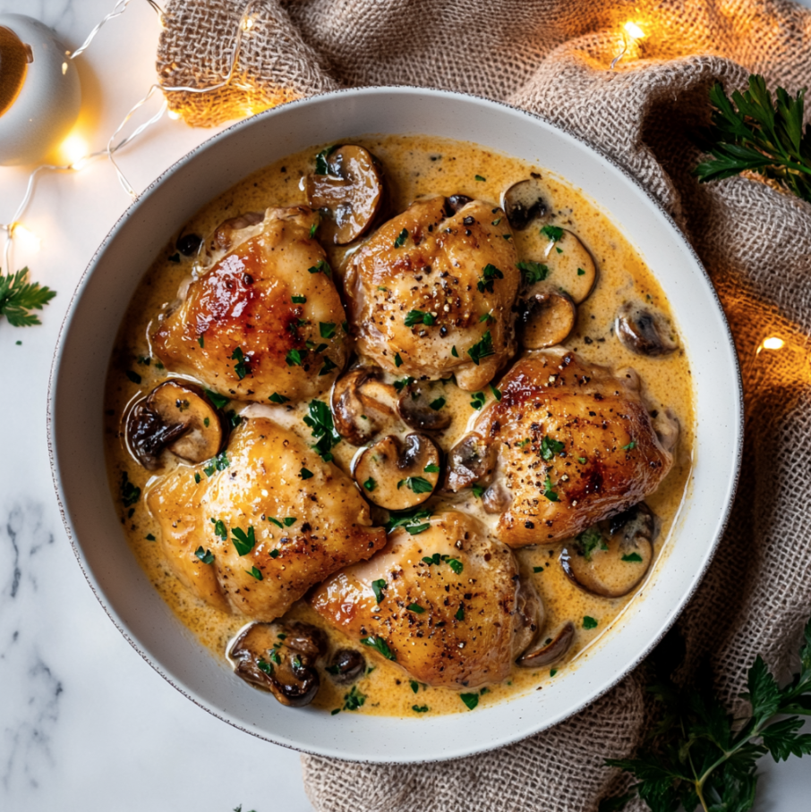 keto chicken in mushroom sauce