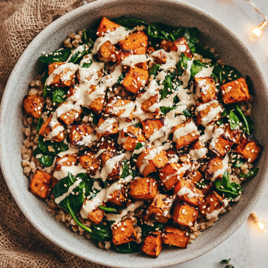 sweet potato tahini bowl